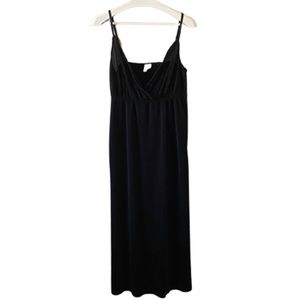 ASOS Long Black Pleated Dress